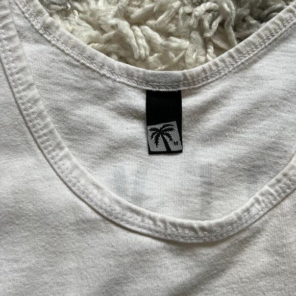 Blvd Supply Men's Beach Palm Tree Tank Top White Size Medium - Picture 5 of 6